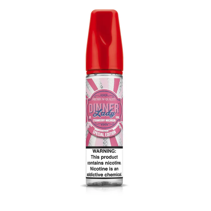 DINNER LADY DESSERTS - STRAWBERRY MACAROON - 60ML DINNER LADY DESSERTS - STRAWBERRY MACAROON - 60ML