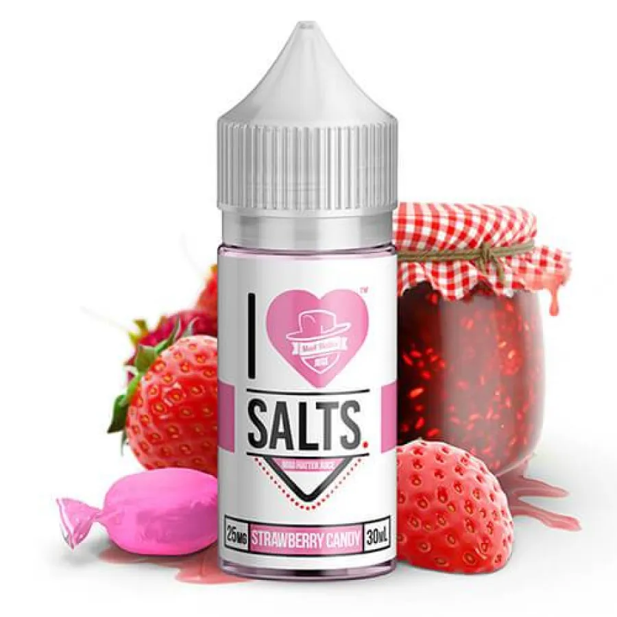 I LOVE SALTS BY MAD HATTER - STRAWBERRY CANDY/SWEET STRAWBERRY - 30ML
