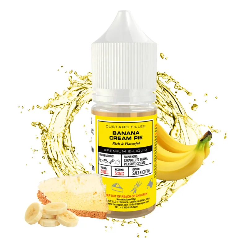 GLAS BASIX BSX NIC SALTS - BANANA CREAM PIE - 30ML