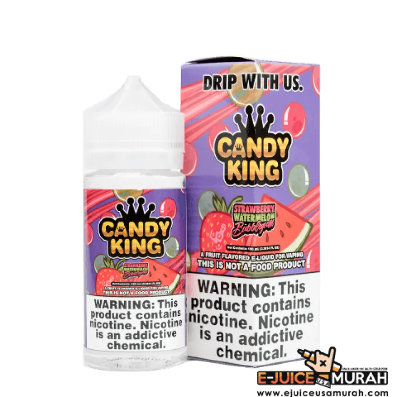 CANDY KING - STRAWBERRY WATERMELON BUBBLEGUM - 100ML CANDY KING - STRAWBERRY WATERMELON BUBBLEGUM - 100ML