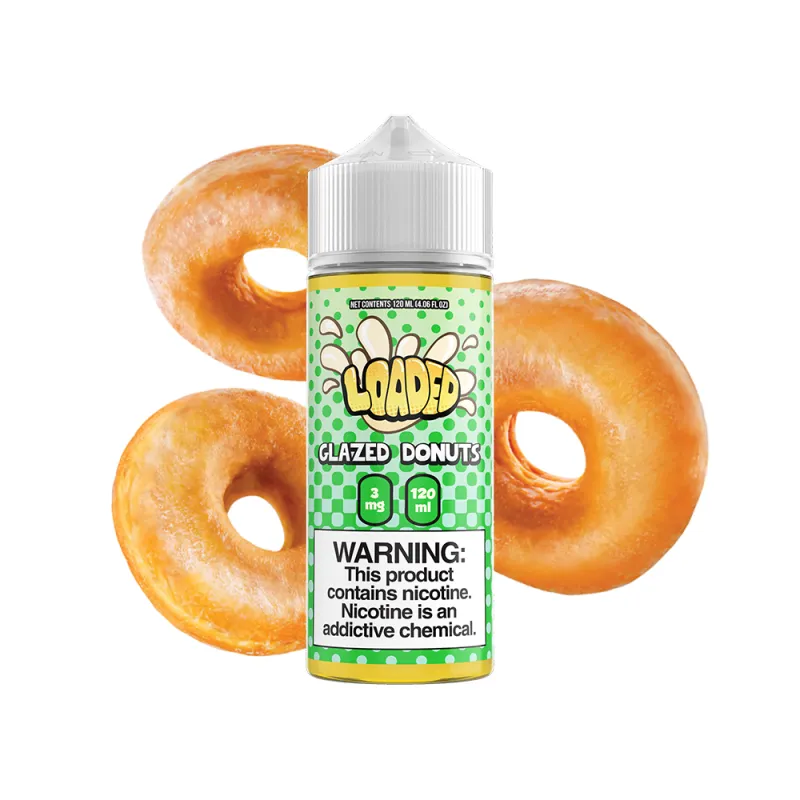 LOADED E-LIQUID - GLAZED DONUTS - 120ML LOADED E-LIQUID - GLAZED DONUTS - 120ML