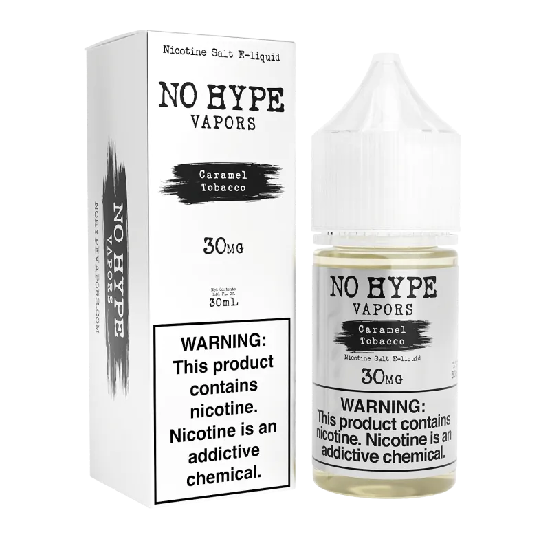 NO HYPE VAPORS SALT - CARAMEL TOBACCO - 30ML NO HYPE VAPORS SALT - CARAMEL TOBACCO - 30ML